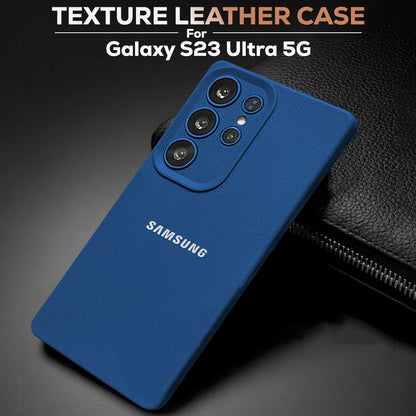 Samsung Galaxy S23 Ultra 5G Solid Color Leather Texture Matte Phone Back Case