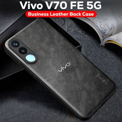 VIVO V70 FE 5G  Business Style PU LEATHER PROTECTIVE BACK CASE WITH CAMERA PROTECTION