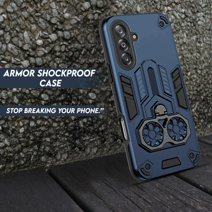 Samsung Galaxy A17 5G Armor knight Series Camera Protection 2 in 1 Shockproof Phone Cover with Kickstand