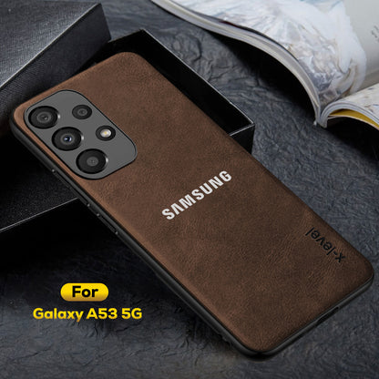 GALAXY A53 5G  Business Style PU LEATHER PROTECTIVE BACK CASE WITH CAMERA PROTECTION