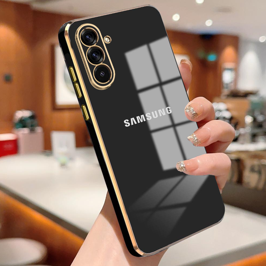 SAMSUNG GALAXY A17 5G ULTRA-SHINE GOLD ELECTROPLATED LUXURIOUS BACK CASE WITH CAMERA PROTECTION
