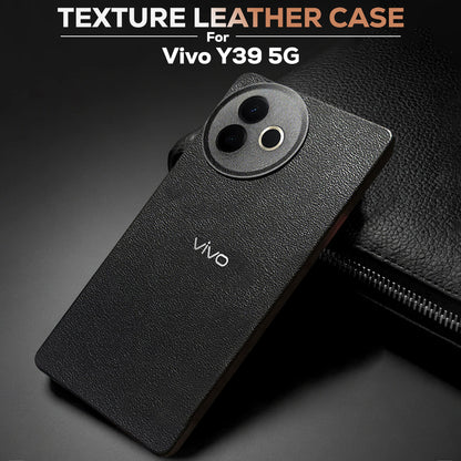 VIVO Y39 5G Solid Color Leather Texture Matte Phone Back Case
