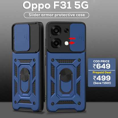 Oppo F31 5G Armor Military-grade Case With Sliding Camera Cover & 360 Kickstand