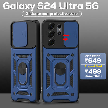 Samsung Galaxy S24 ULTRA 5g Armor Military-grade Case With Sliding Camera Cover & 360 Kickstand