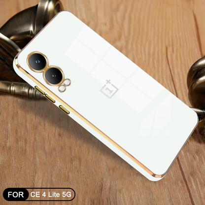 ONEPLUS NORD CE 4 LITE 5G ULTRA-SHINE GOLD ELECTROPLATED LUXURIOUS  BACK CASE WITH CAMERA PROTECTION