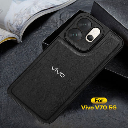 VIVO V70 5G Silicone Leather Back Cover - High Quality Protective Camera Lens Shield Case