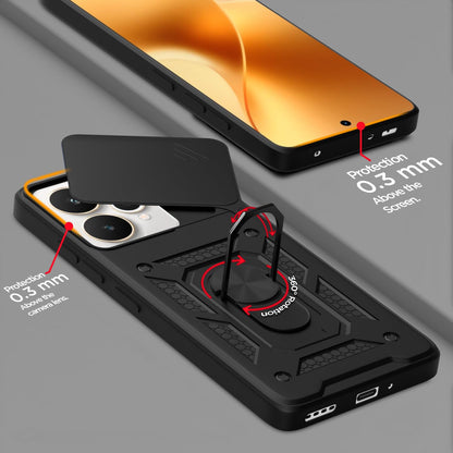 Realme 15 Pro 5G Armor Military-grade Case With Sliding Camera Cover & 360 Kickstand