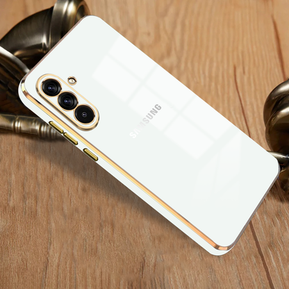 GALAXY A56 5G ULTRA-SHINE GOLD ELECTROPLATED LUXURIOUS  BACK CASE WITH CAMERA PROTECTION