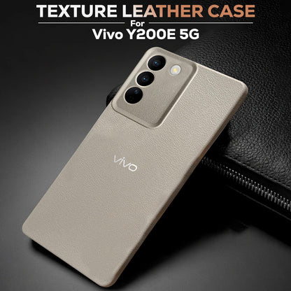 VIVO Y200e 5G Solid Color Leather Texture Matte Phone Back Case