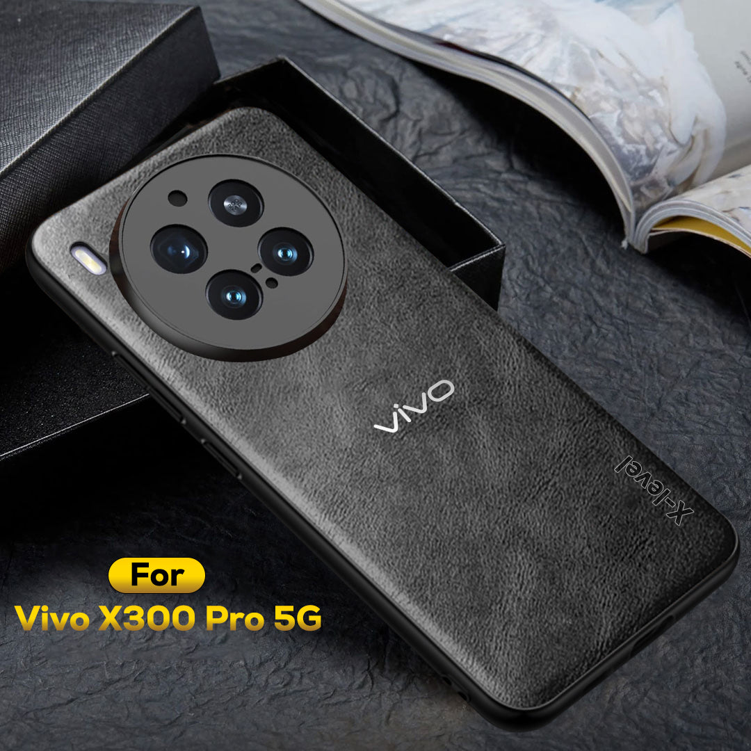 VIVO X300 PRO 5G  Business Style PU LEATHER PROTECTIVE BACK CASE WITH CAMERA PROTECTION