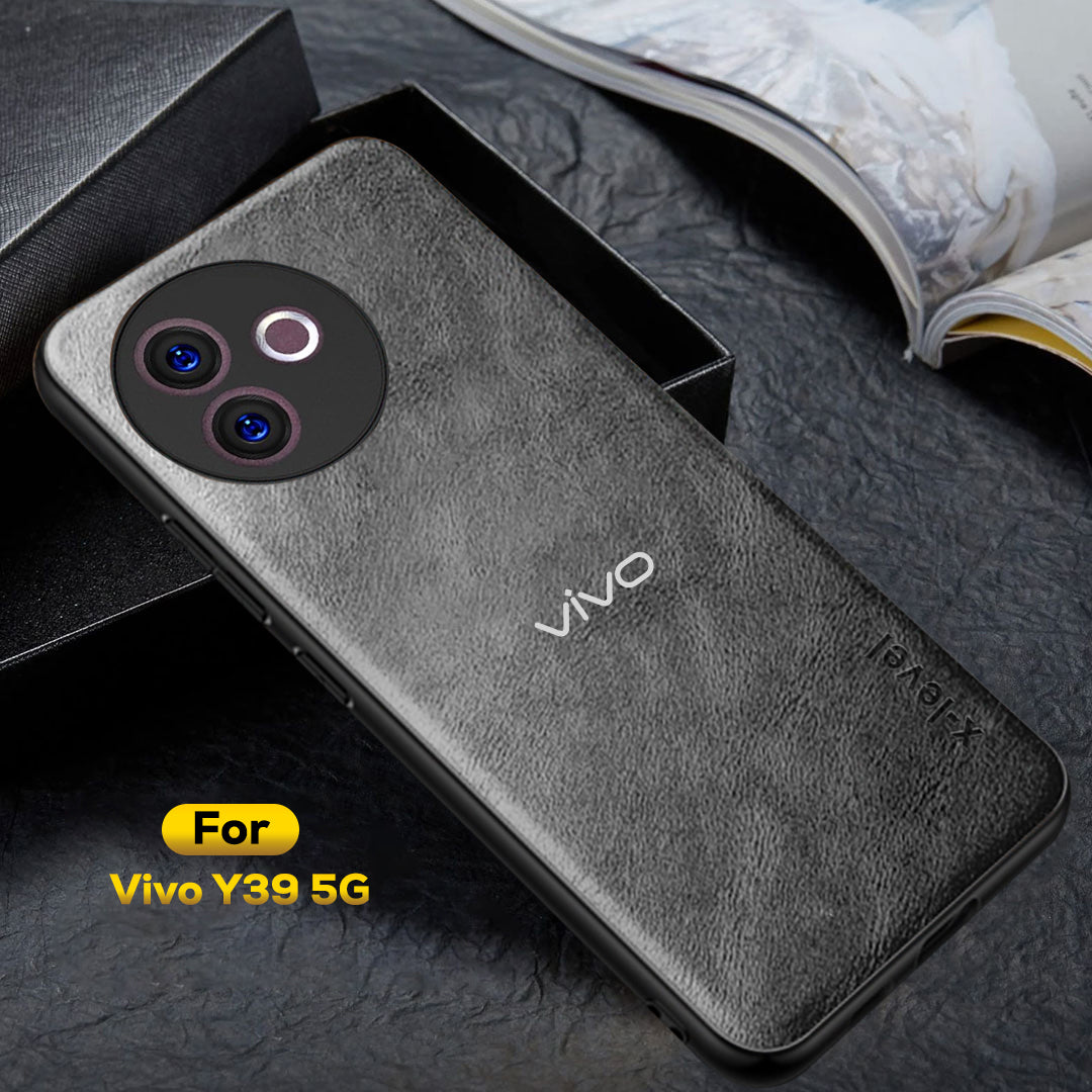 VIVO Y39 5G  Business Style  PU LEATHER PROTECTIVE BACK CASE WITH CAMERA PROTECTION
