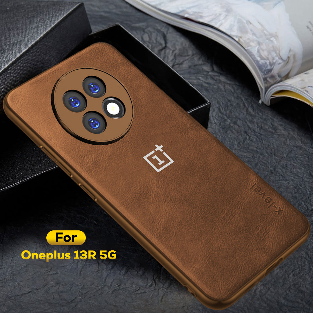ONEPLUS 13R 5G Business Style PU LEATHER PROTECTIVE BACK CASE WITH CAMERA PROTECTION