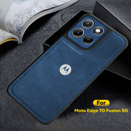 MOTOROLA EDGE 70 FUSION 5G Silicone Leather Back Cover - High Quality Protective Camera Lens Shield Case