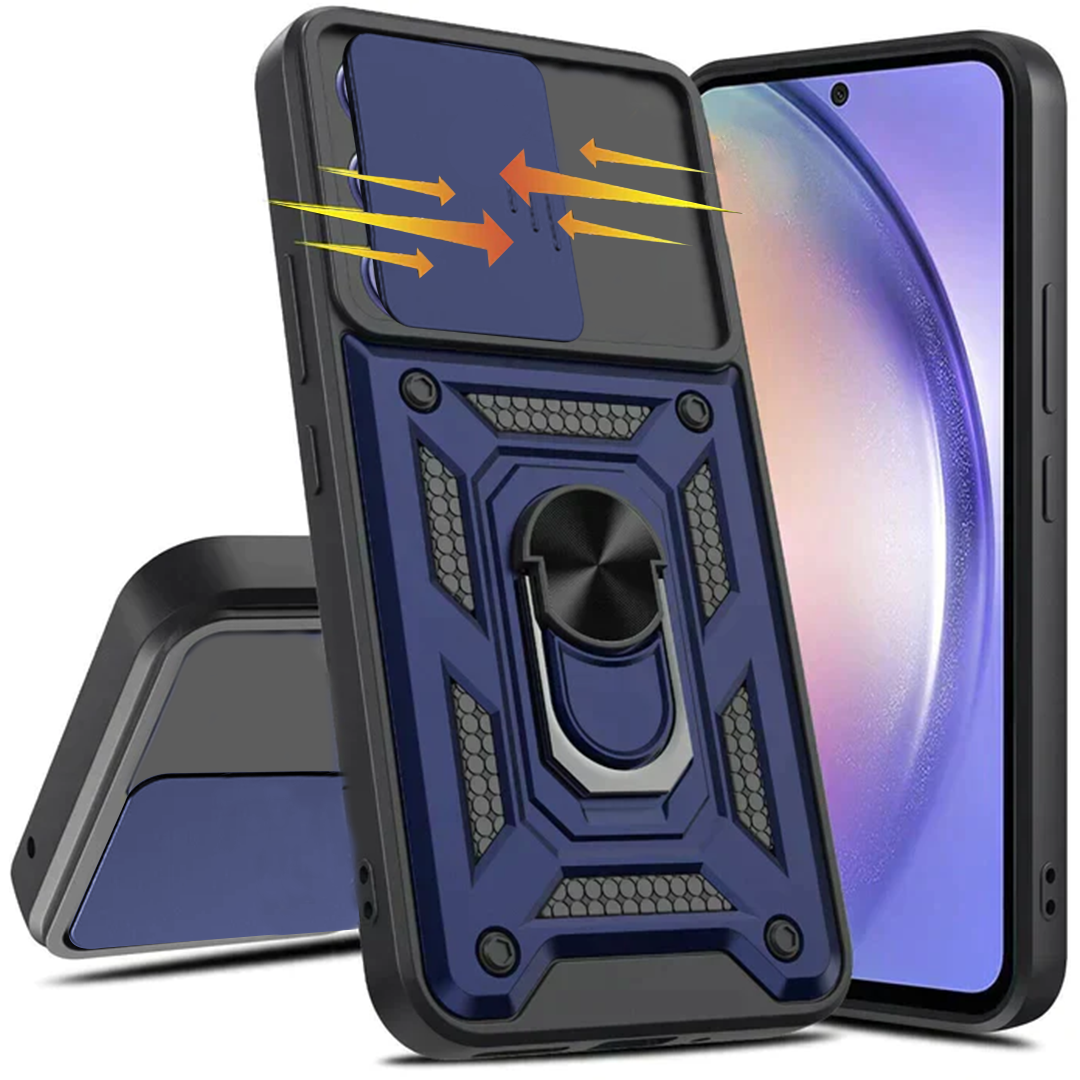 MOTOROLA EDGE 50/50 PRO/50 NEO 5G Armor Military-grade Case With Sliding Camera Cover & 360 Kickstand