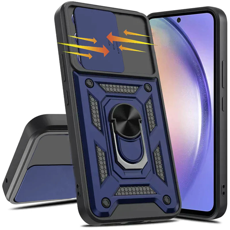 VIVO V40/V40 PRO 5G Armor Military-grade Case With Sliding Camera Cover & 360 Kickstand