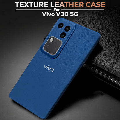 Vivo V30 5G Solid Color Leather Texture Matte Phone Back Case