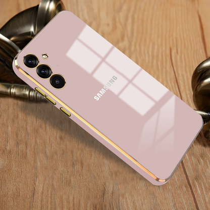 GALAXY A16 5G ULTRA-SHINE GOLD ELECTROPLATED LUXURIOUS  BACK CASE WITH CAMERA PROTECTION
