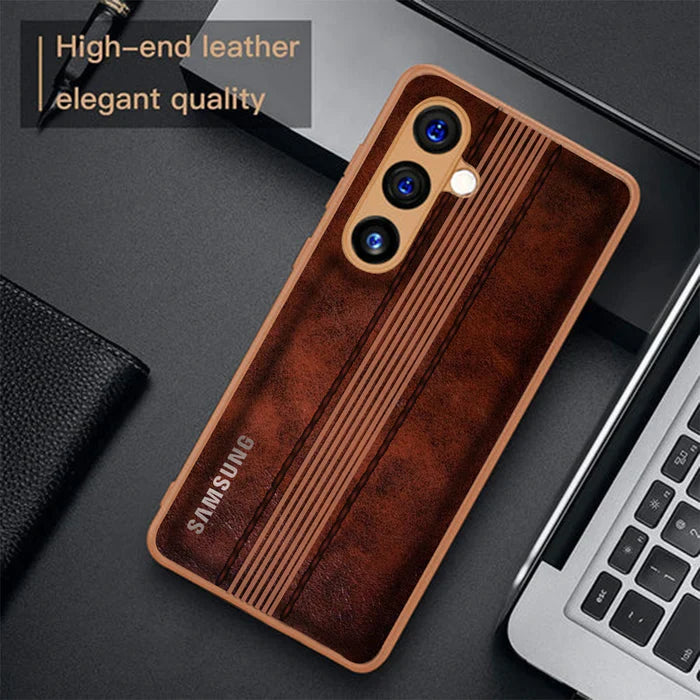GALAXY A34 5G VINTAGE LEATHER BACK STITCHED PROTECTIVE BACK CASE