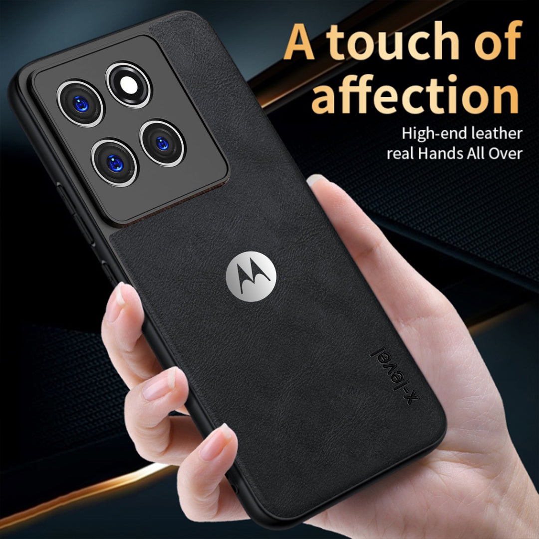 MOTOROLA EDGE 60 PRO 5G  Business Style PU LEATHER PROTECTIVE BACK CASE WITH CAMERA PROTECTION