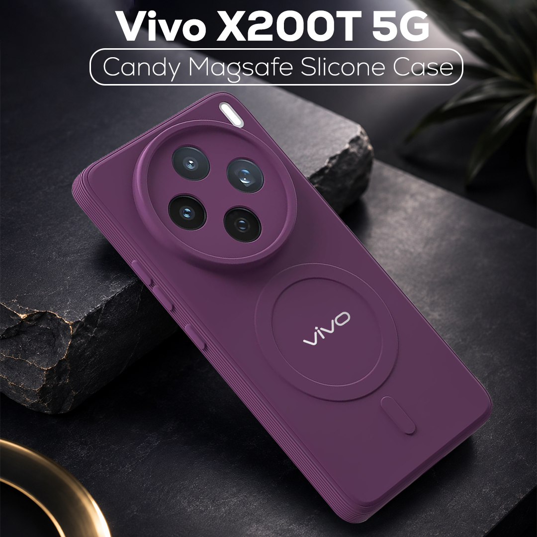 VIVO X200T 5G Candy Silicone Luxury Matte Back Cover with Camera  Protection