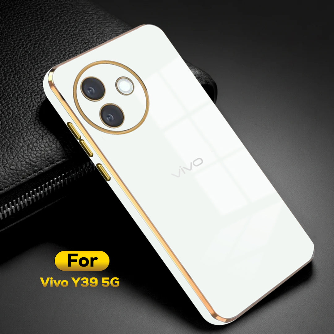 VIVO Y39 5G ULTRA-SHINE GOLD ELECTROPLATED LUXURIOUS  BACK CASE WITH CAMERA PROTECTION