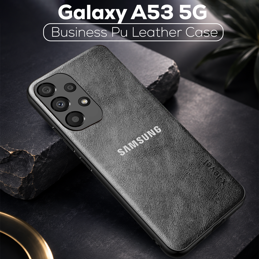 GALAXY A53 5G  Business Style PU LEATHER PROTECTIVE BACK CASE WITH CAMERA PROTECTION