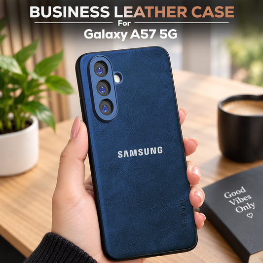 SAMSUNG GALAXY A57 5G  Business Style PU LEATHER PROTECTIVE BACK CASE WITH CAMERA PROTECTION
