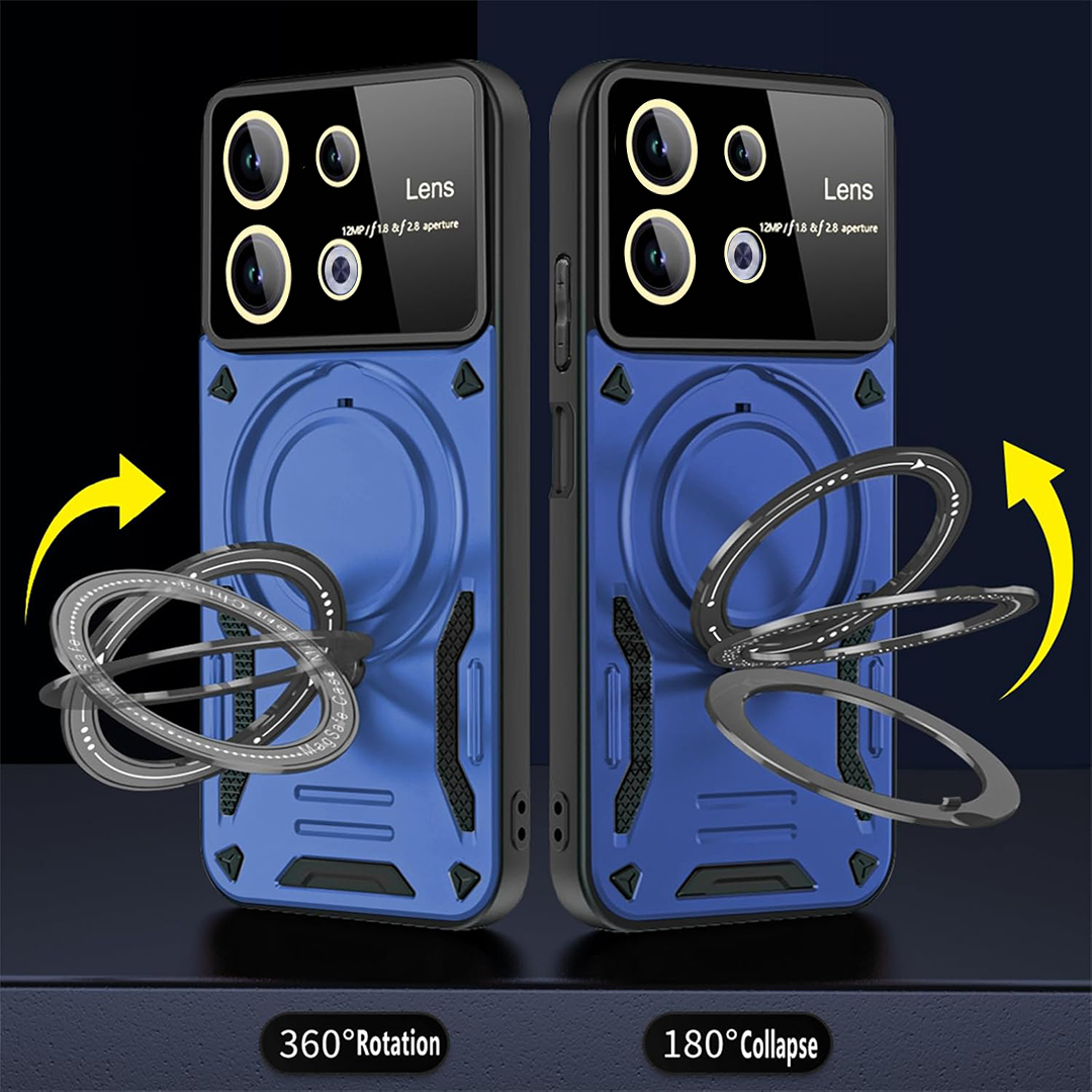 Oppo Reno 13 PRO 5G Heavy Duty Rugged Shockproof Camera Lens Protector Phone Cover with Kickstand