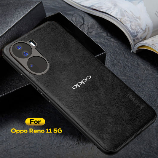 OPPO RENO 11 5G  Business Style  PU LEATHER PROTECTIVE BACK CASE WITH CAMERA PROTECTION