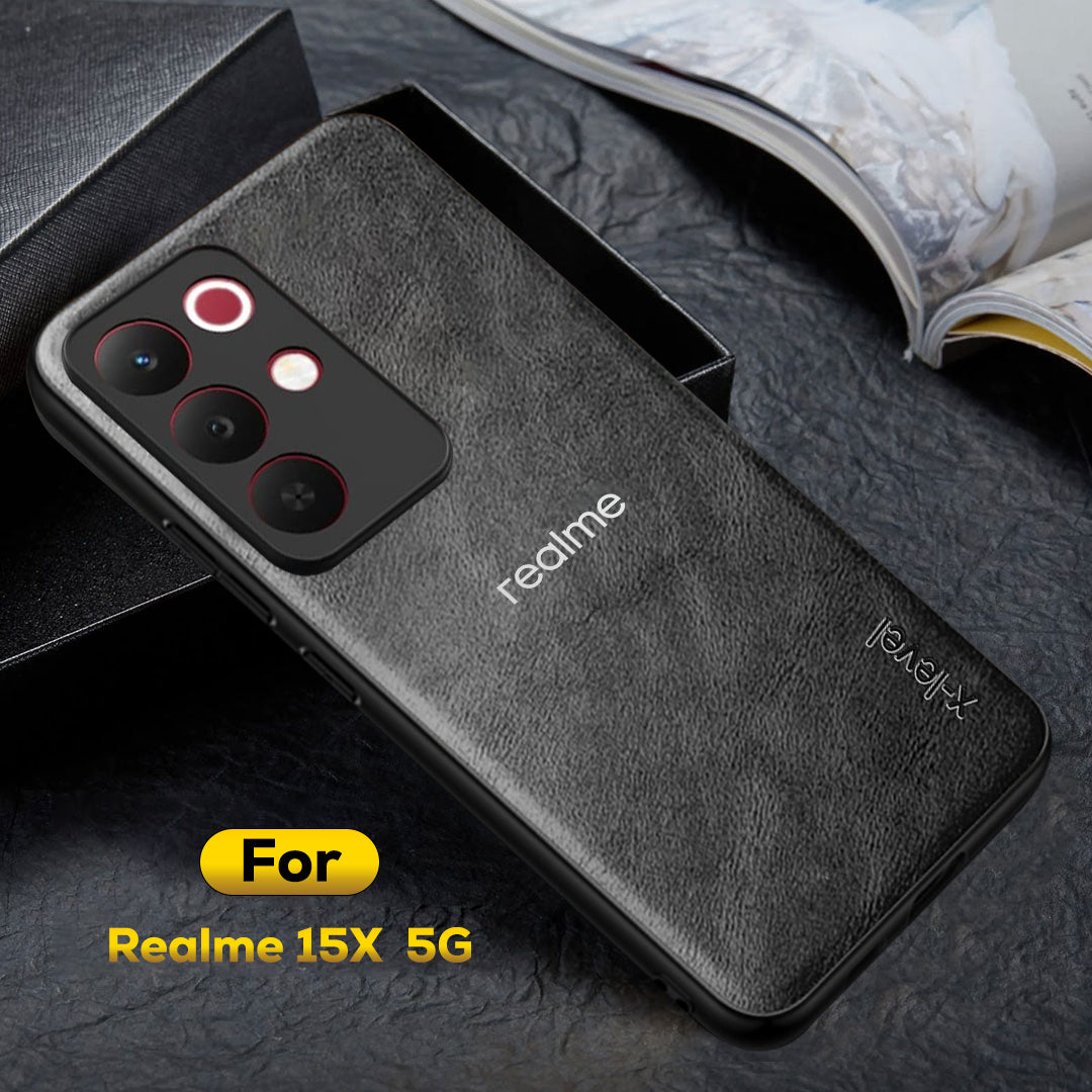 REALME 15X 5G  Business PU Leather Back Case