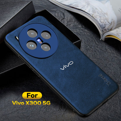 VIVO X300 5G  Business Style PU LEATHER PROTECTIVE BACK CASE WITH CAMERA PROTECTION