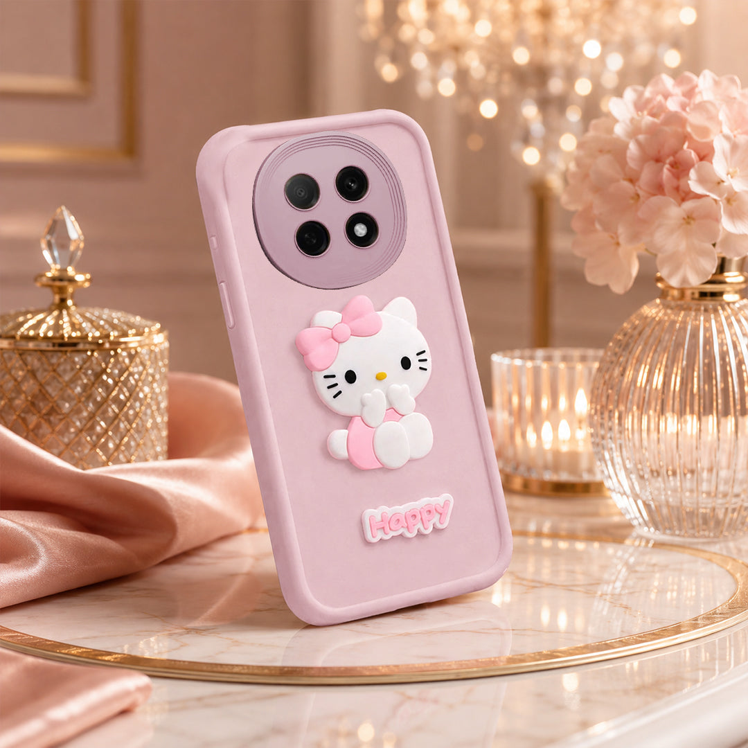 OPPO F29 5G Soft Silicone 3D Hello Kitty character design Back Case with Camera Protection
