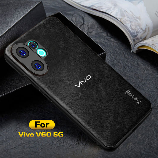 VIVO V60 5G  Business Style PU LEATHER PROTECTIVE BACK CASE WITH CAMERA PROTECTION