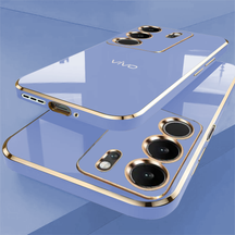 VIVO V29 5G ULTRA-SHINE GOLD ELECTROPLATED LUXURIOUS  BACK CASE WITH CAMERA PROTECTION