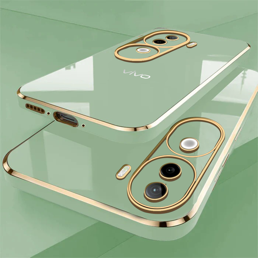 VIVO V30 PRO/T3 ULTRA/ V40E/V40 PRO 5G ULTRA-SHINE GOLD ELECTROPLATED LUXURIOUS  BACK CASE WITH CAMERA PROTECTION