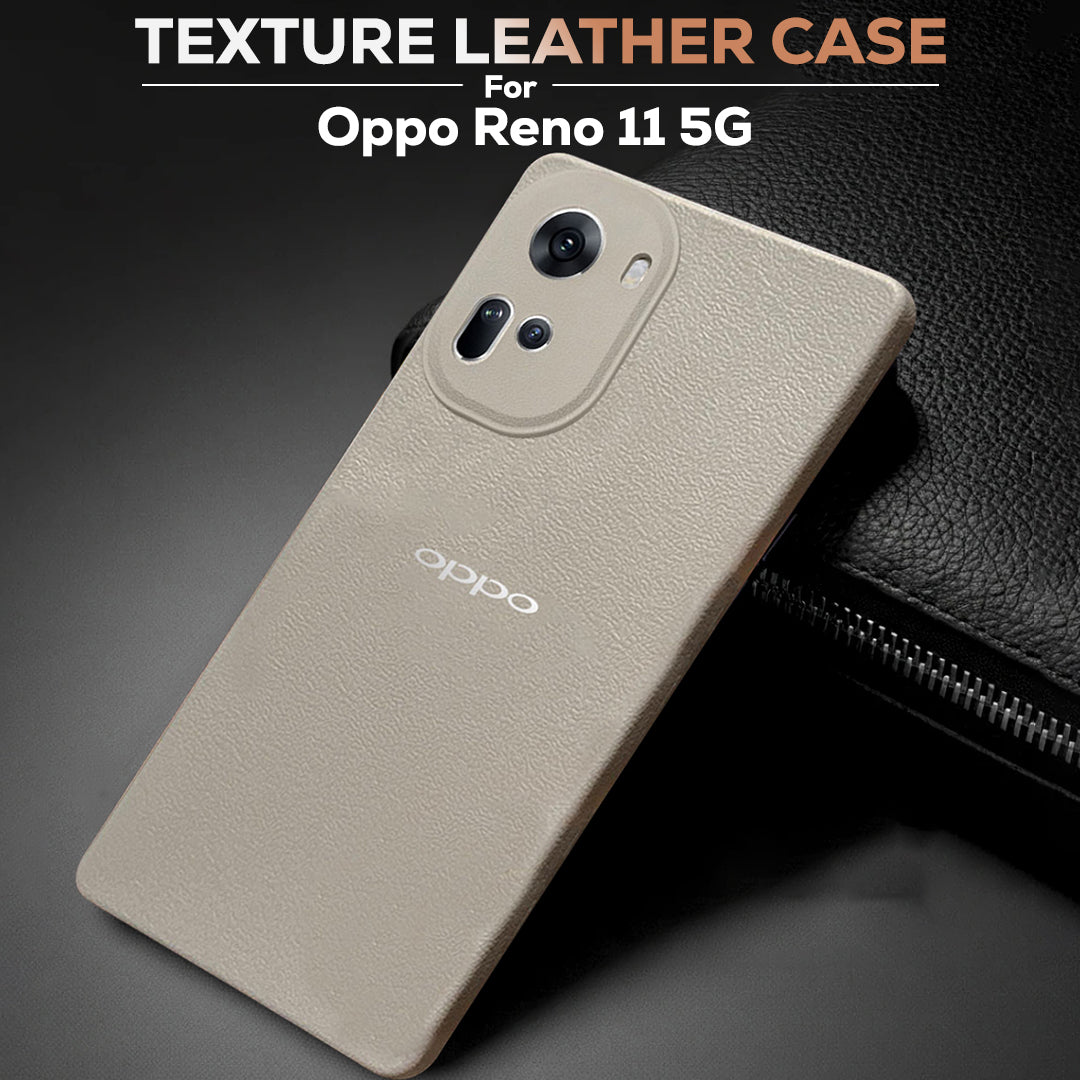 Oppo Reno 11 5G Solid Color Leather Texture Matte Phone Back Case