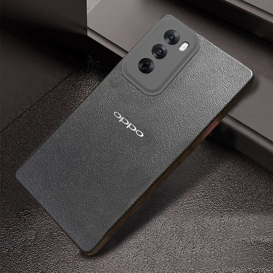 Oppo Reno 12 PRO 5G Solid Color Leather Texture Matte Phone Back Case