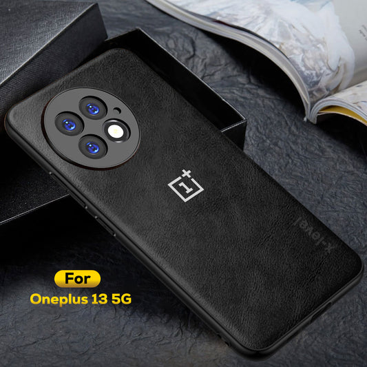 ONEPLUS 13 5G Business Style PU LEATHER PROTECTIVE BACK CASE WITH CAMERA PROTECTION