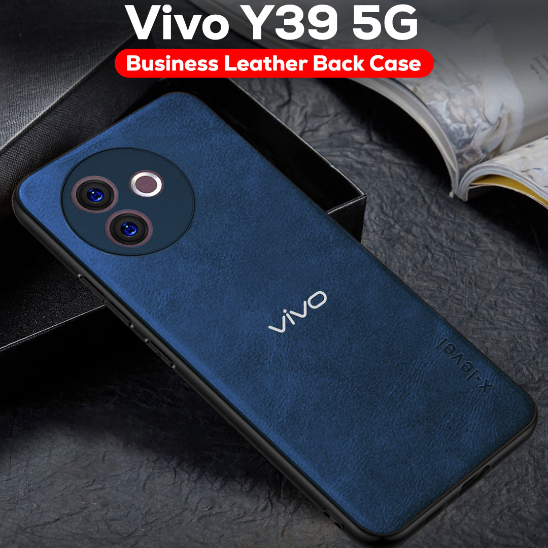 VIVO Y39 5G  Business Style  PU LEATHER PROTECTIVE BACK CASE WITH CAMERA PROTECTION