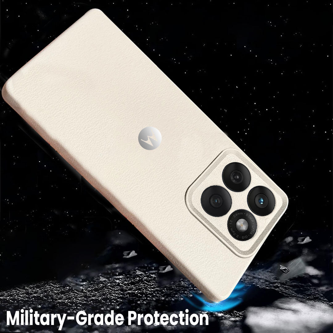 Motorola Edge 60 Fusion 5G Solid Color Leather Texture Matte Phone Back Case