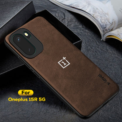 ONEPLUS 15r 5G Business Style PU LEATHER PROTECTIVE BACK CASE WITH CAMERA PROTECTION