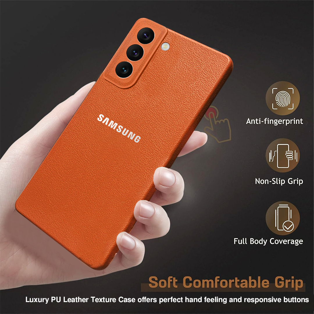 Samsung Galaxy S22 5G Solid Color Leather Texture Matte Phone Back Case