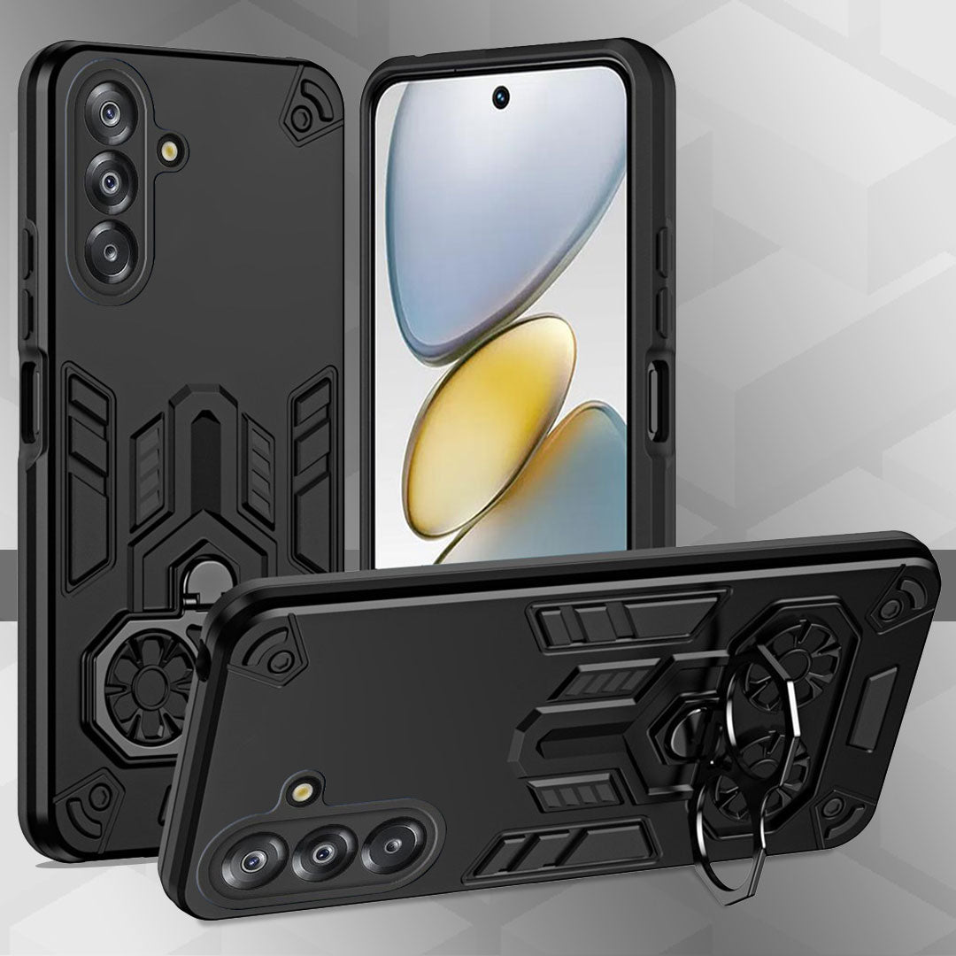 Samsung Galaxy A36 5G Armor knight Series Camera Protection 2 in 1 Shockproof Phone Cover with Kickstand