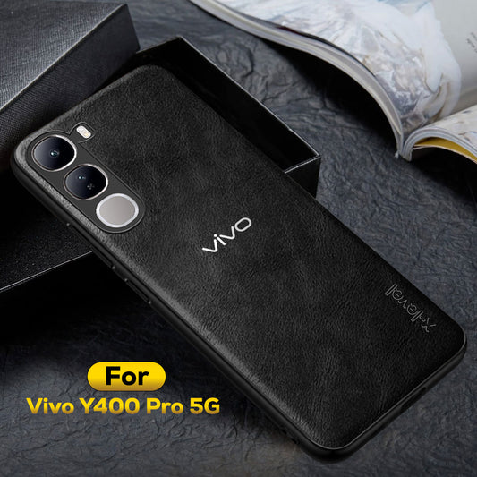 VIVO Y400 PRO 5G Business Style PU LEATHER PROTECTIVE BACK CASE WITH CAMERA PROTECTION