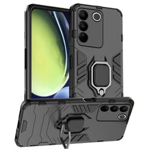 Vivo V27 5G Black Panther Metal Bracket Shockproof Protective Back Case