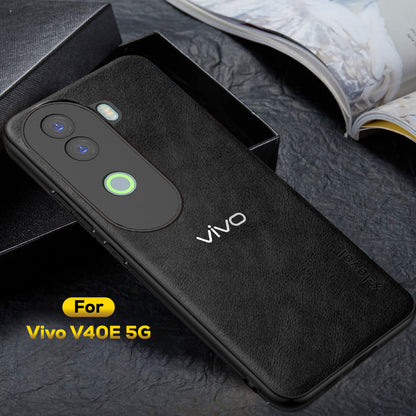 VIVO V40E 5G Business Style PU LEATHER PROTECTIVE BACK CASE WITH CAMERA PROTECTION