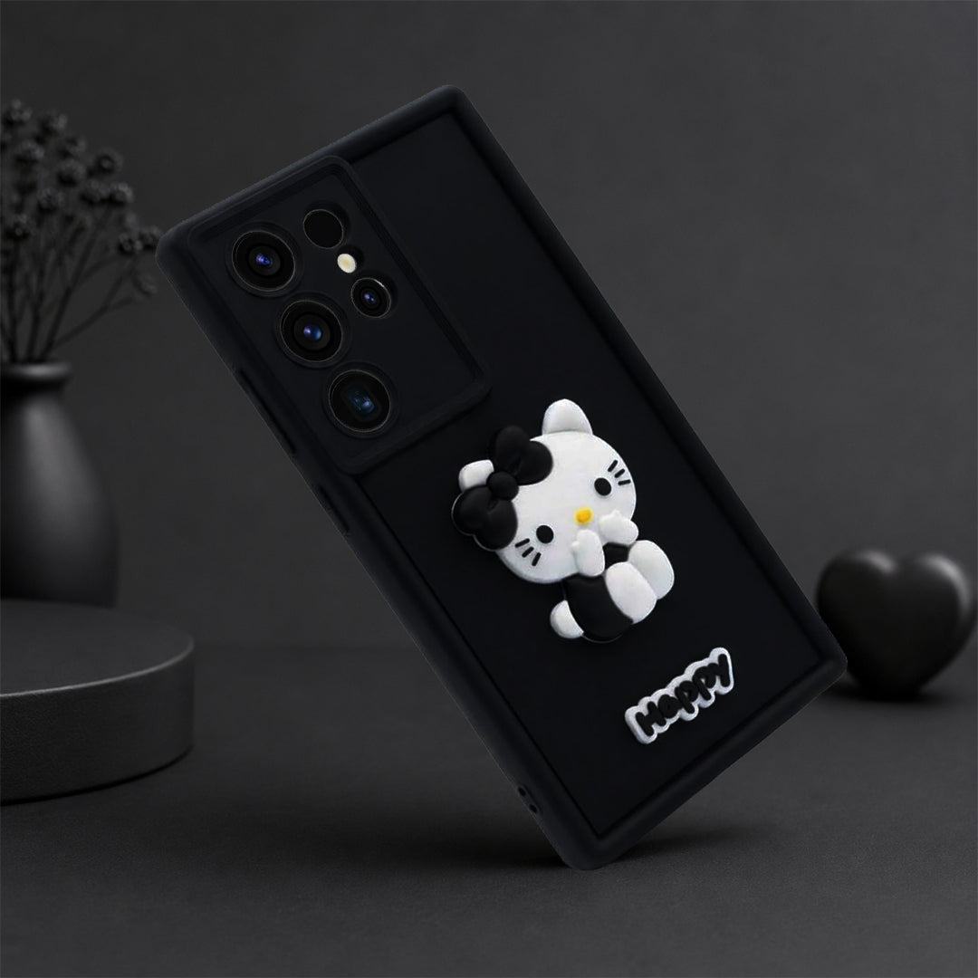 Samsung Galaxy S26 ULTRA 5G Soft Silicone 3D Hello Kitty character design Back Case with Camera Protection