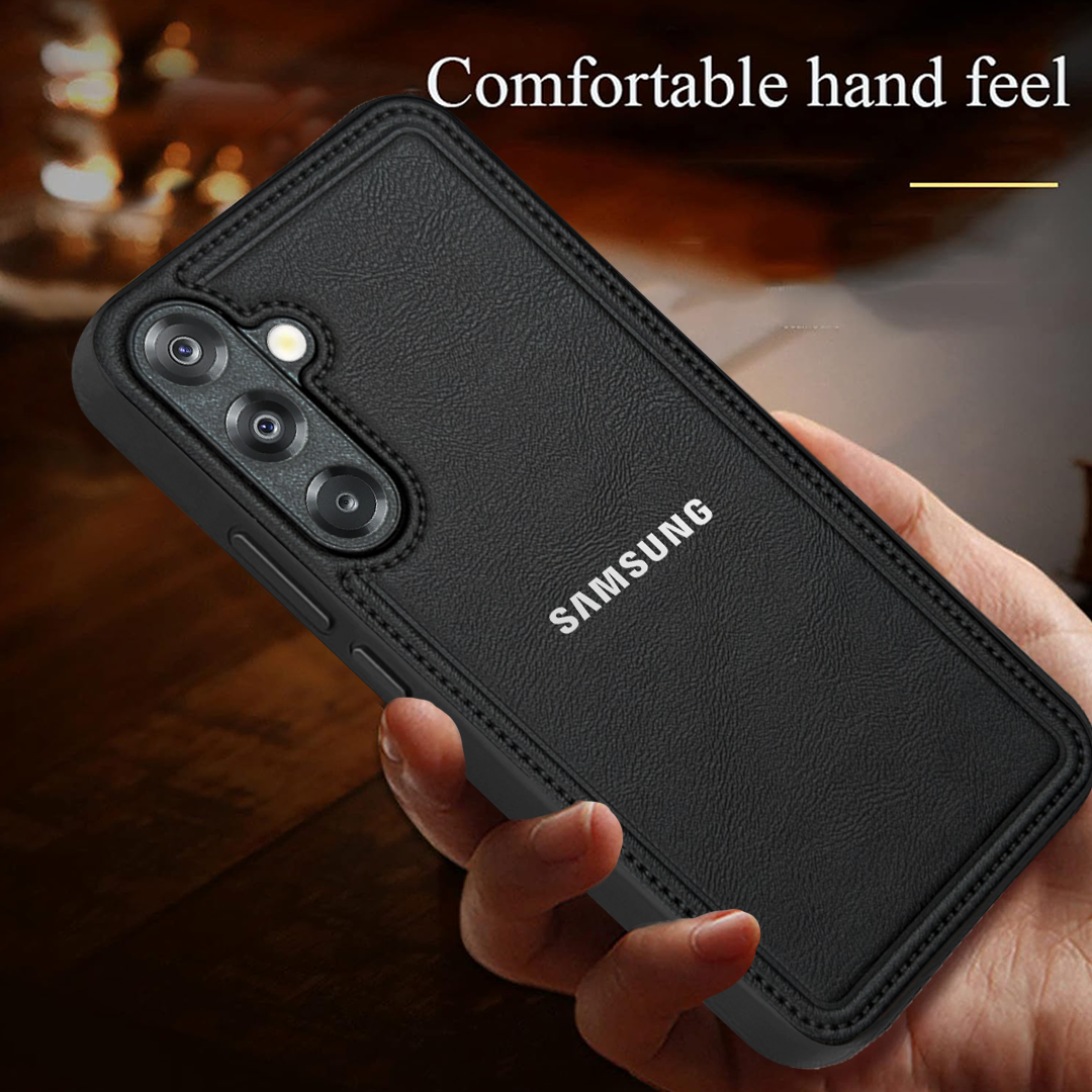 Samsung Galaxy A16 5G Vintage Leather Stitched Protective Back Case
