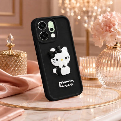 OPPO RENO 14 5G Soft Silicone 3D Hello Kitty character design Back Case with Camera Protection
