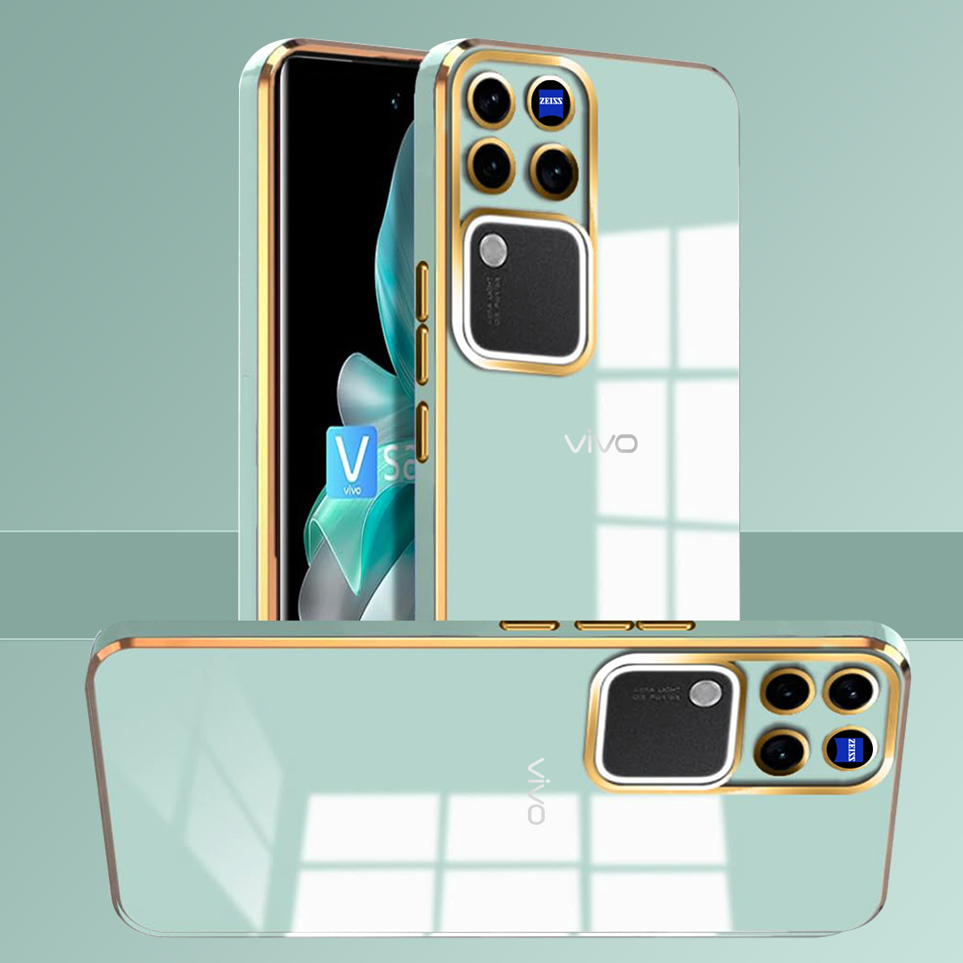 VIVO V30 PRO/T3 ULTRA/ V40E/V40 PRO 5G ULTRA-SHINE GOLD ELECTROPLATED LUXURIOUS  BACK CASE WITH CAMERA PROTECTION